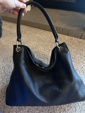 Mark & Graham - Build your bag, black pebbled leather